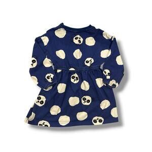 Panda Bear Blue Long Sleeve Dress Size 2 Hanna Andersson